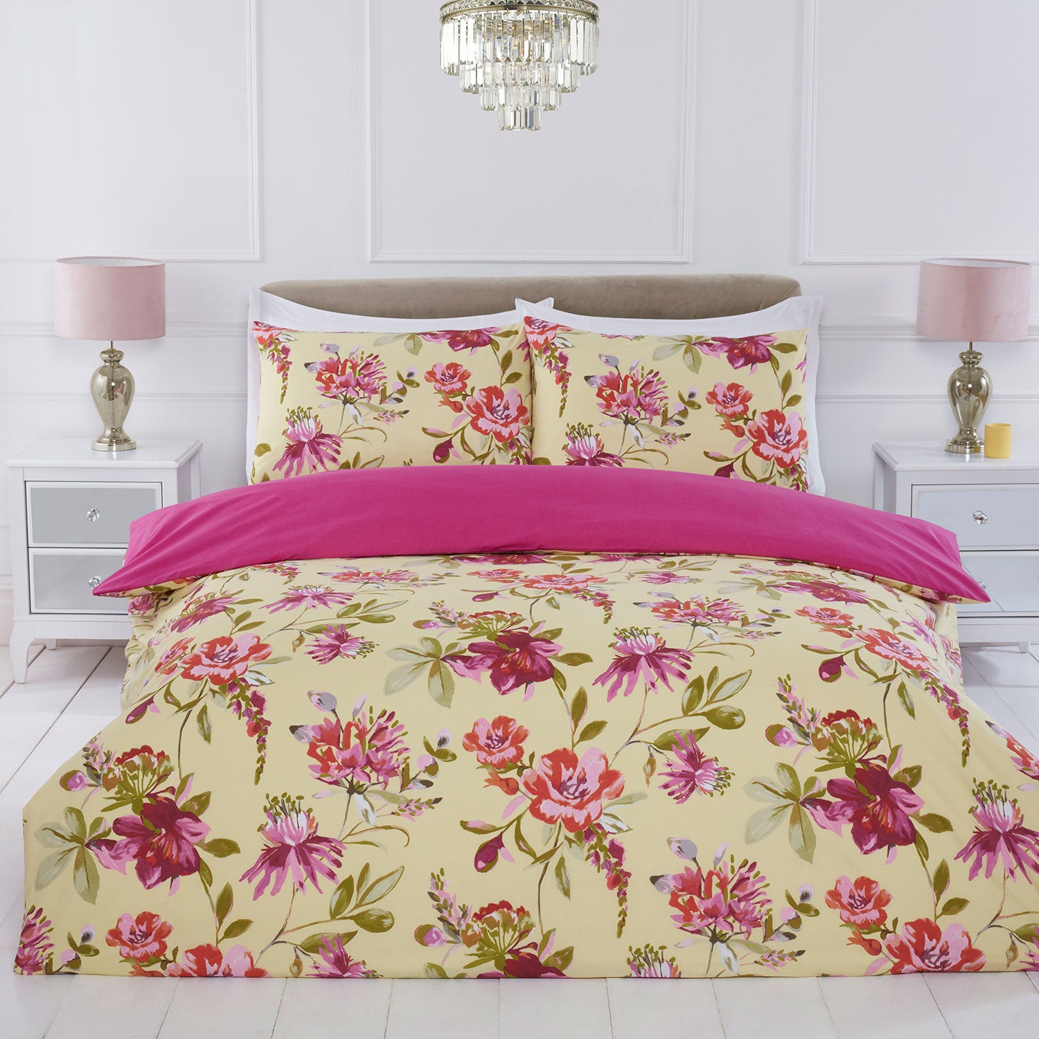 Lara Lemon Bright Floral Duvet Set Julian Charles Home