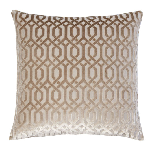 Mayfair Natural Cut Velvet Large Cushion (55cm x 55cm)