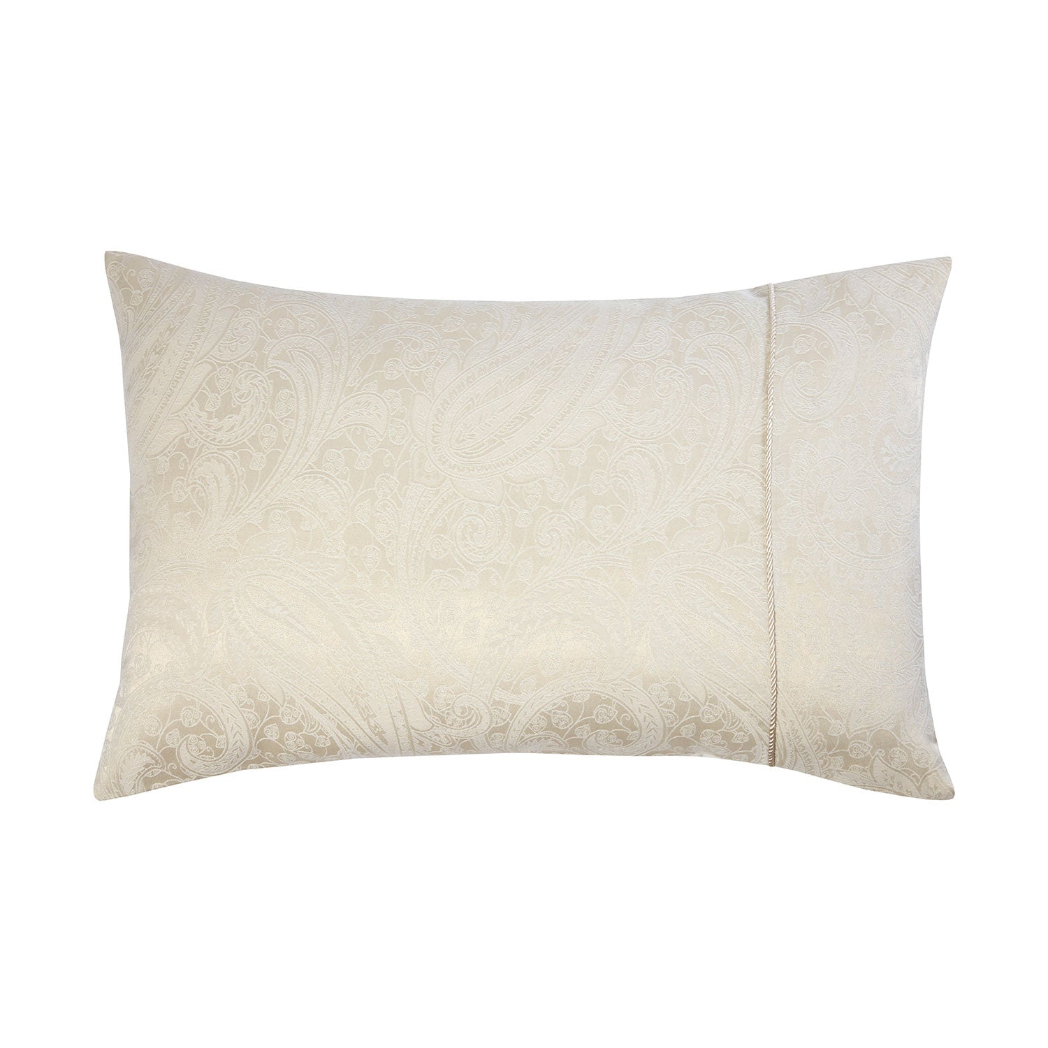 Paisley Cream Luxury Cotton Rich Jacquard Housewife Pillowcase (Pair