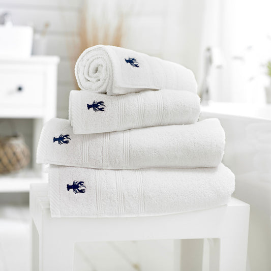 Lobster Creek White Kaleidoscope Towels