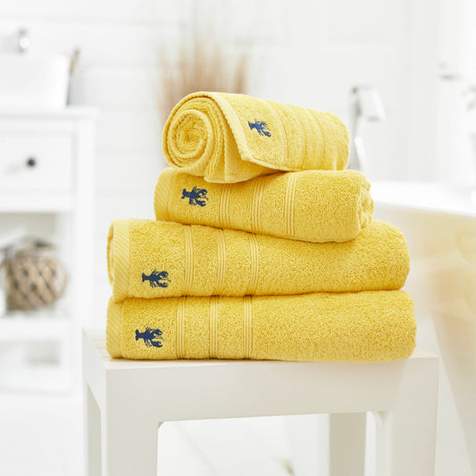 Lobster Creek Yellow Kaleidoscope Towels
