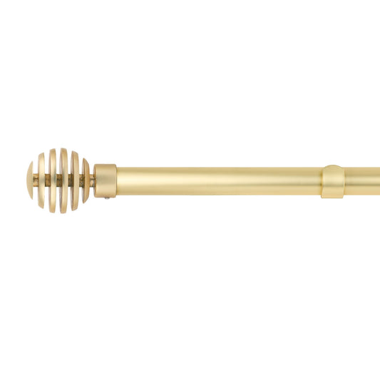 Sliced Metal Extendable Matt Gold Curtain Pole
