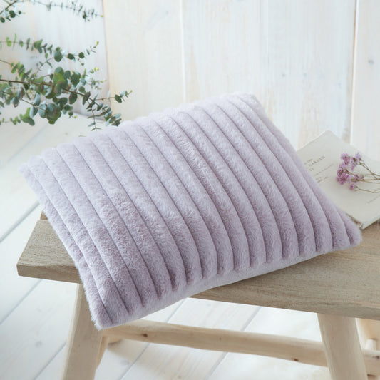 Morritz Mauve Faux Fur Cushion (43cm x 43cm)
