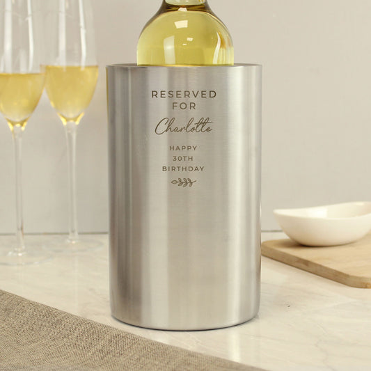 Personalised Stainless Steel Wine Cooler