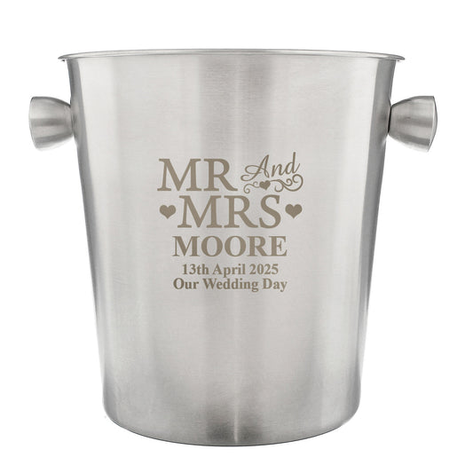Personalised "Mr and Mrs" Ice Bucket