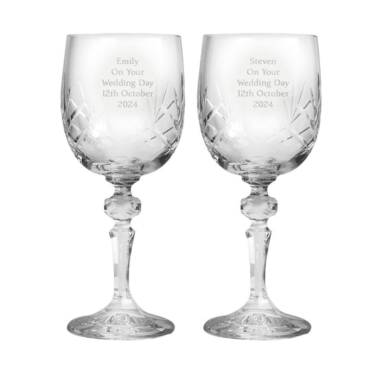 Personalised Crystal Wine Glasses