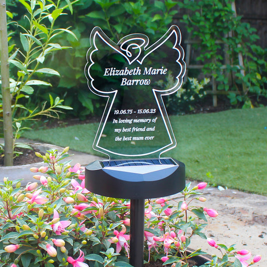 Personalised Angel LED Solar Light