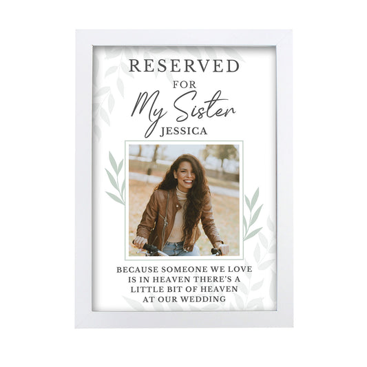 Personalised Reserved Framed Print