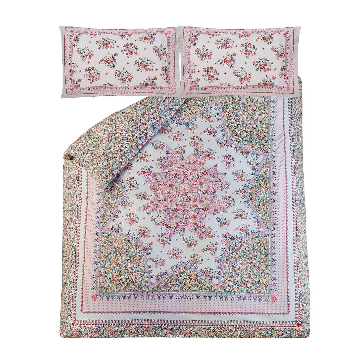 Cath Kidston Patchwork Pink 100% Cotton Duvet Set