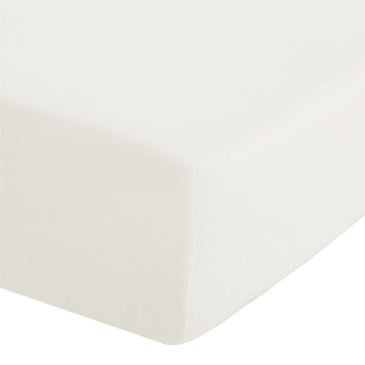 Catherine Lansfield Cream Easy Iron Percale (25cm) Fitted Sheet