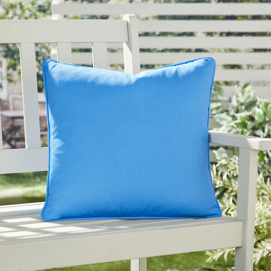 Blue Plain Dye Outdoor Cushion (43cm x 43cm)