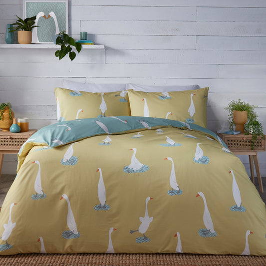 Puddles The Duck Yellow Duvet Set