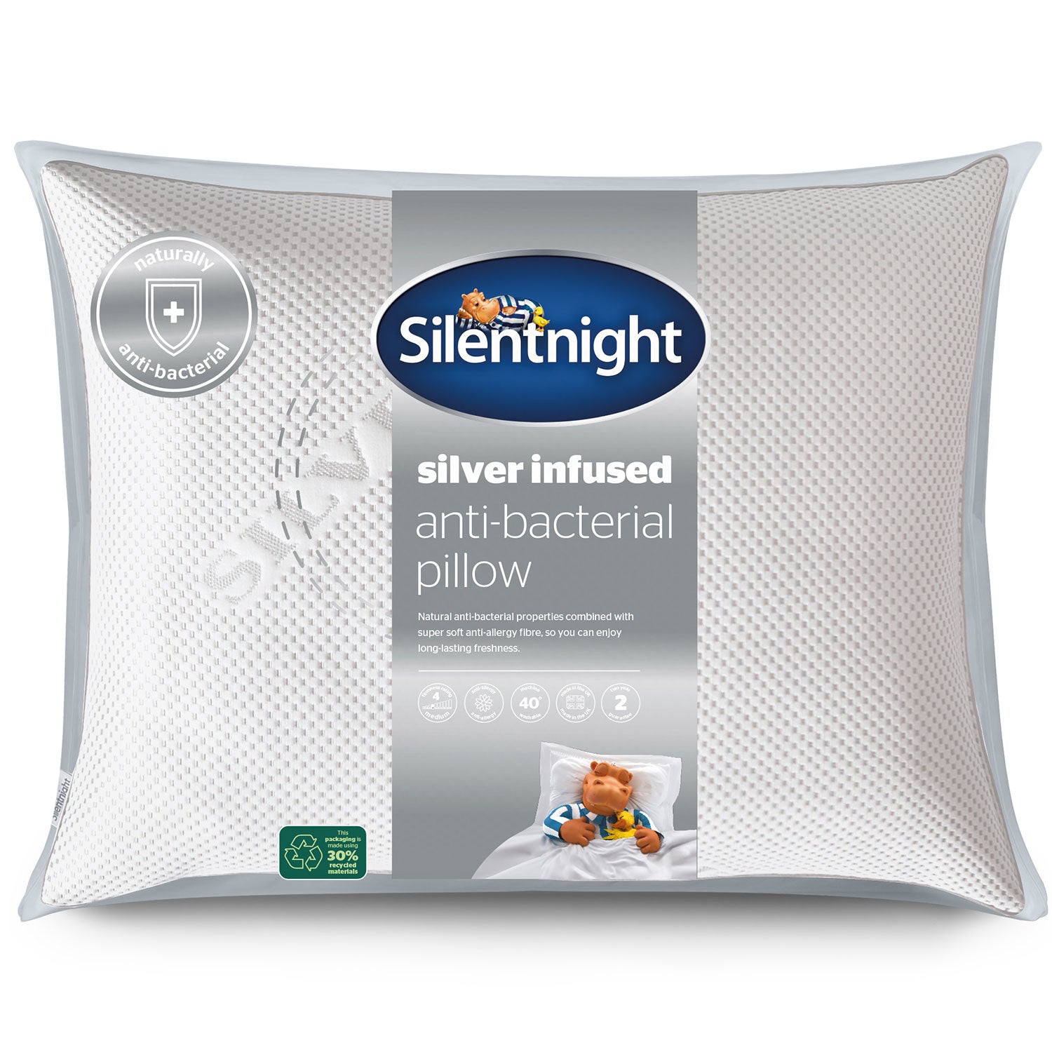 Silentnight Wellbeing Silver Anti Allergy Pillow Julian Charles Home