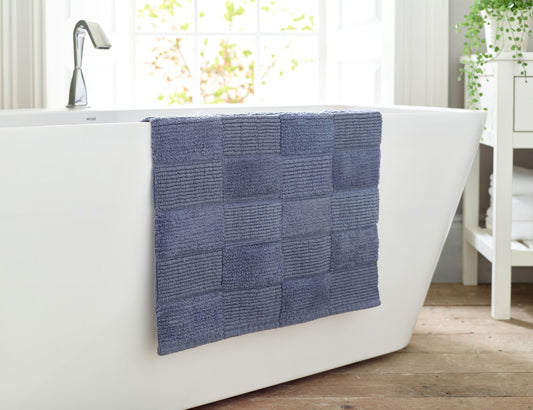 The Lyndon Company Egyptian Spa Blue Bath Mat