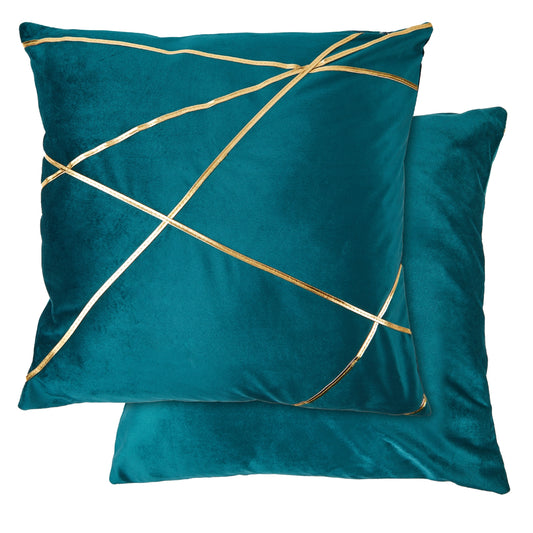 Vancouver Emerald Velvet Cushion Cover (Pair)