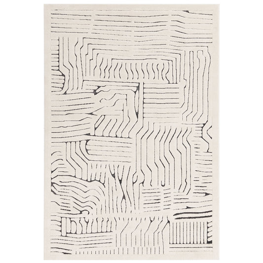 Valley Ivory Charcoal Route Rug