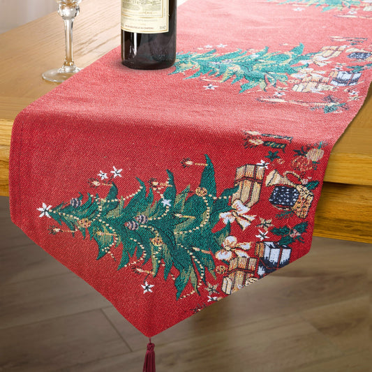 Christmas Tree Tapestry Table Runner