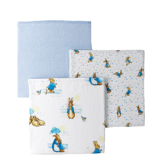 Beatrix Potter Peter Rabbit Baby Collection Muslin Squares Set of 3
