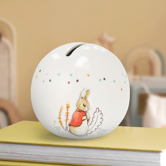 Beatrix Potter Flopsy Bunny Sphere Ceramic Money Bank