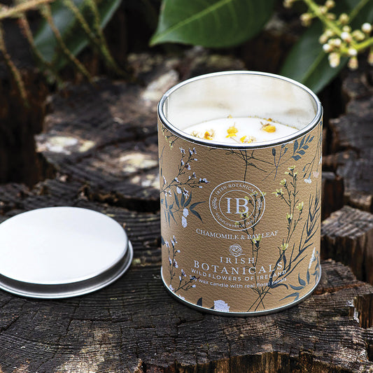 Irish Botanicals Chamomile & Bay Leaf Tin Candle