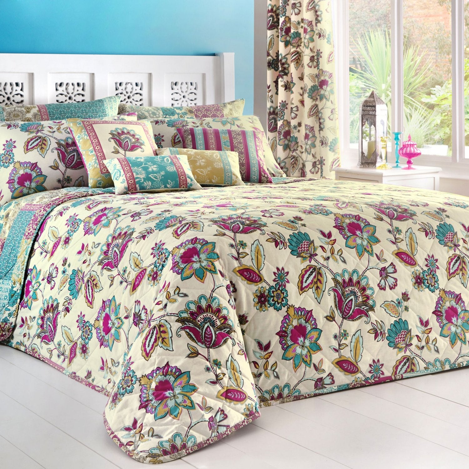 Marinelli Floral Quilted Bedspread Julian Charles Home