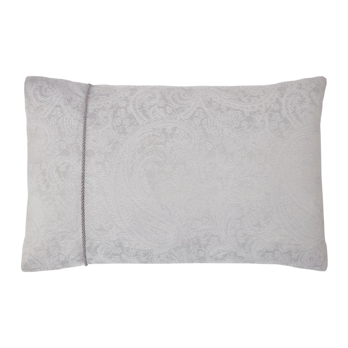 Paisley Silver Luxury Jacquard 6 Piece Bedding Bundle