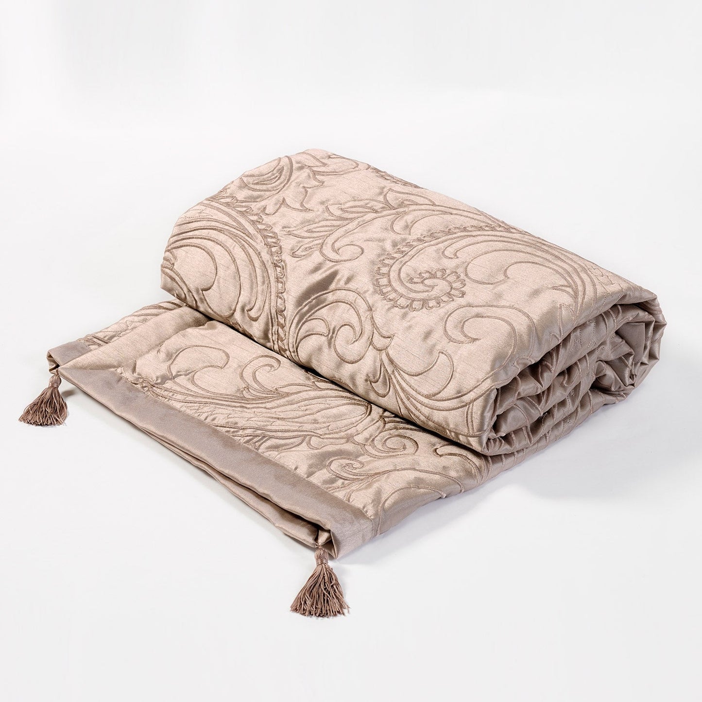 Paisley Natural Luxury Jacquard 6 Piece Bedding Bundle