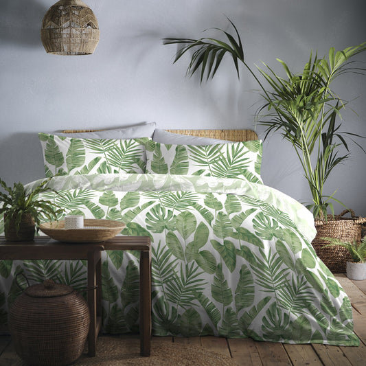 Tahiti Green Tropical Reversible Duvet Set