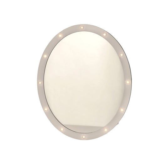White Oval LED Wall Mirror