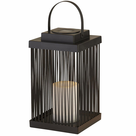 Medium Solar Outdoor Rattan Frame Lantern