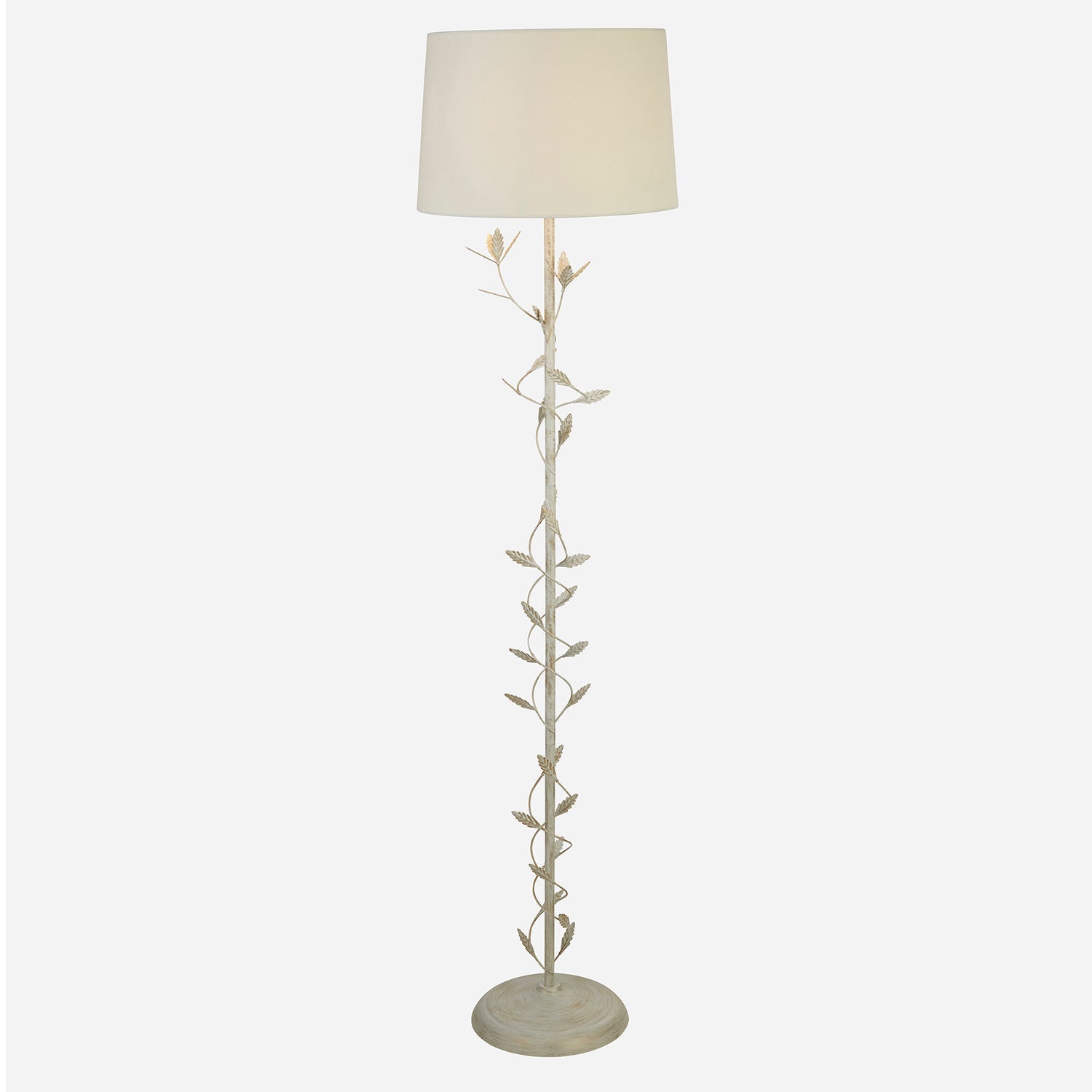 Cream Decorative Metal Leaf Floor Lamp Julian Charles Home