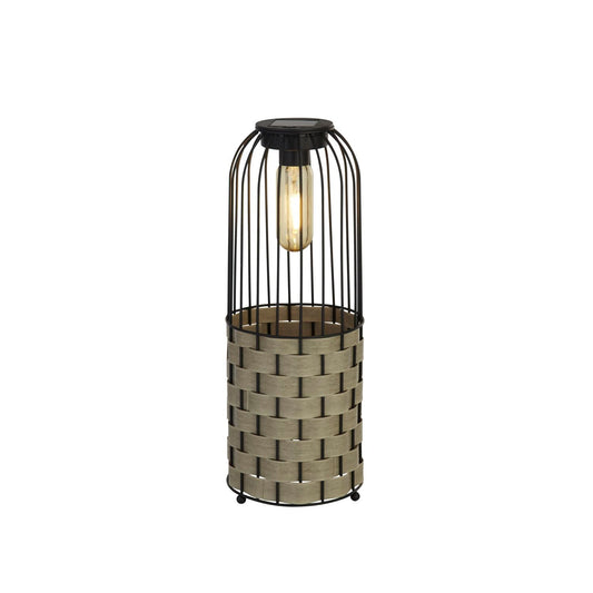 Large Rattan Outdoor Solar Lantern Light