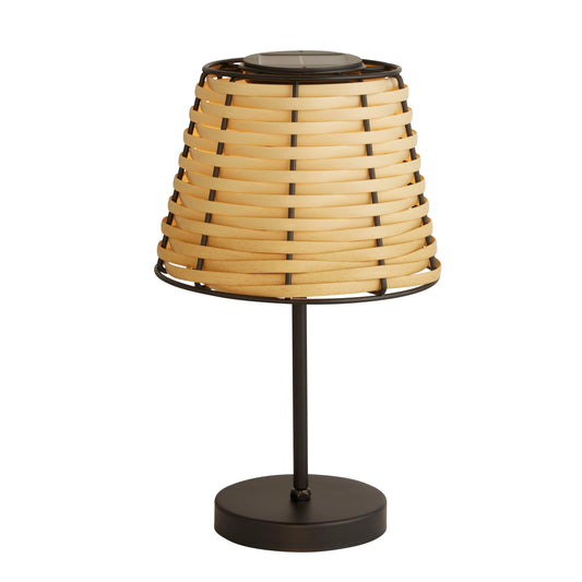 Rattan Weave Solar Table Lamp