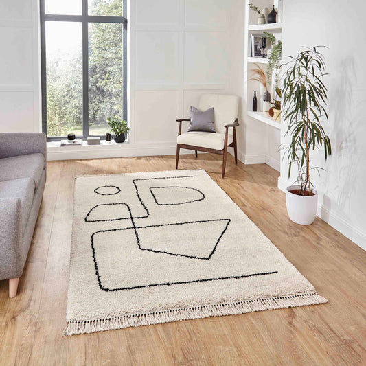 Boho A474 White Rug