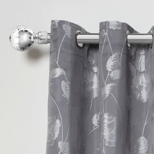 Chrome Crystal Extendable Curtain Pole
