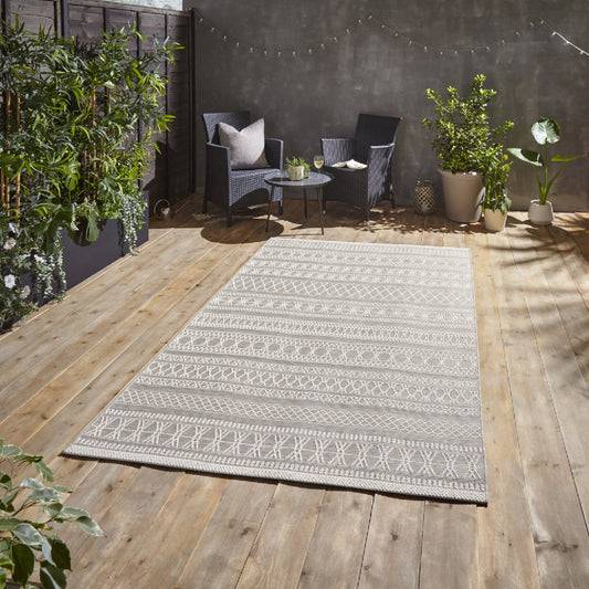 Coast Easy Clean Beige Moroccan Weatherproof Rug