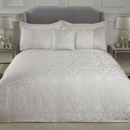 Eden Cream Embellished Jacquard Duvet Set