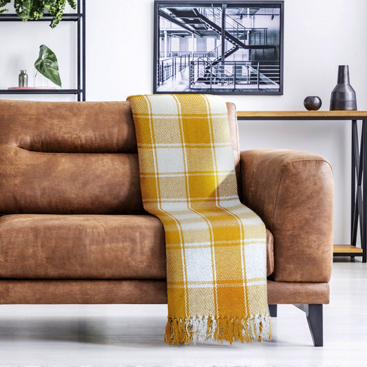 Ochre Frisco Recycled Cotton Throw