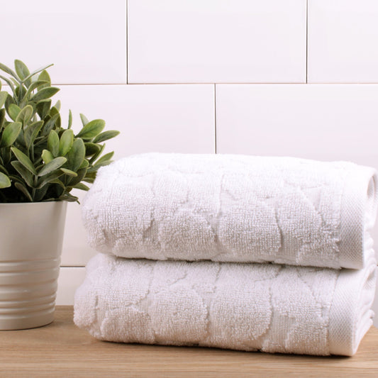 Ingo White 550gsm Cotton Towels