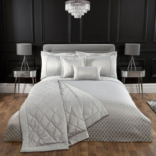 Othello Silver Luxury Cotton Rich Jacquard Duvet Cover
