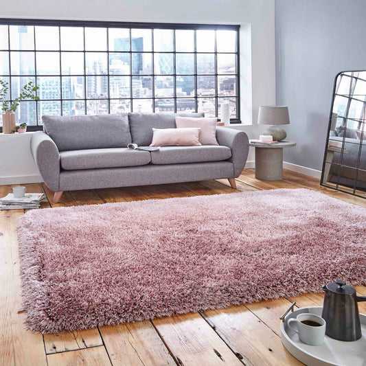 Montana Rose Pink Luxury Shaggy Rug