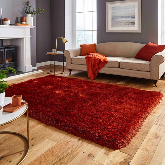 Montana Terracotta Luxury Shaggy Rug
