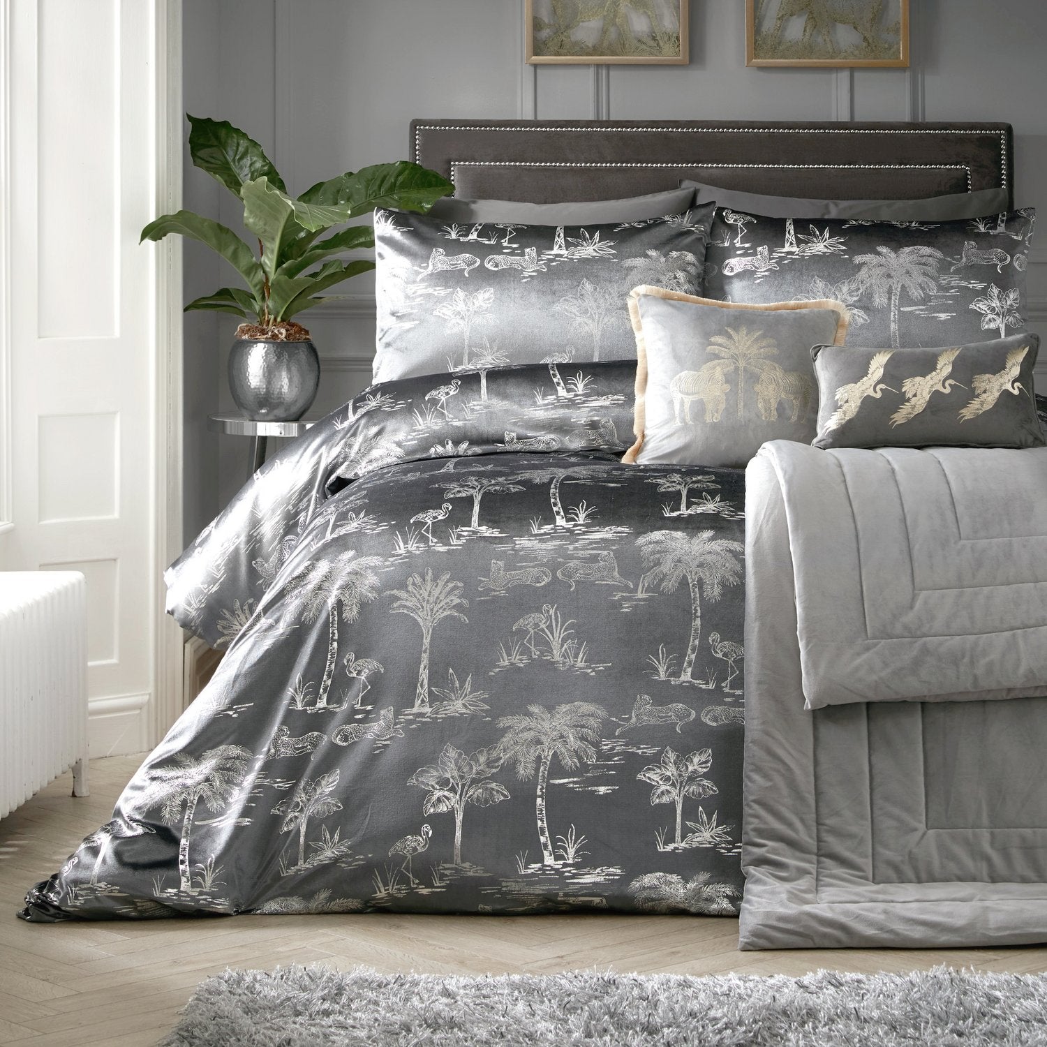 Slate comforter store set