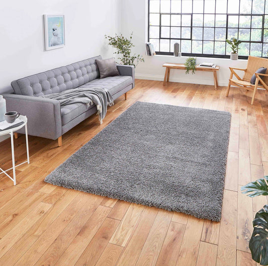 Sierra 9000 Pebble Grey Shaggy Rug