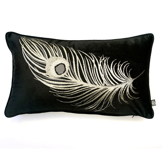 Laurence Llewelyn-Bowen Dandy Black Filled Cushion (30cm x 50cm)