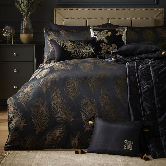 Laurence Llewelyn-Bowen Dandy Black & Gold Duvet Set