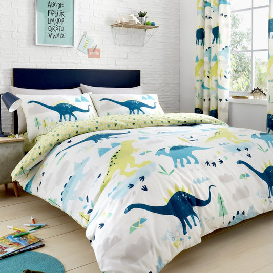 Dinosaur Multicolour Glow-in-the-Dark Kids Duvet Set