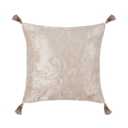 Paisley Natural Jacquard Square Cushion (45cm x 45cm)