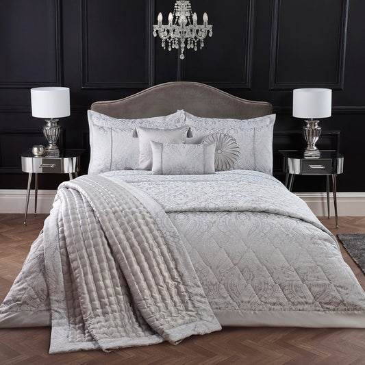 Regency Silver Luxury Cotton Rich Jacquard Duvet Cover