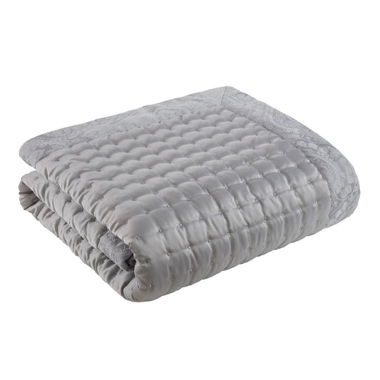 Regency Silver Quilted Pintuck Throw (240cm x 160cm)